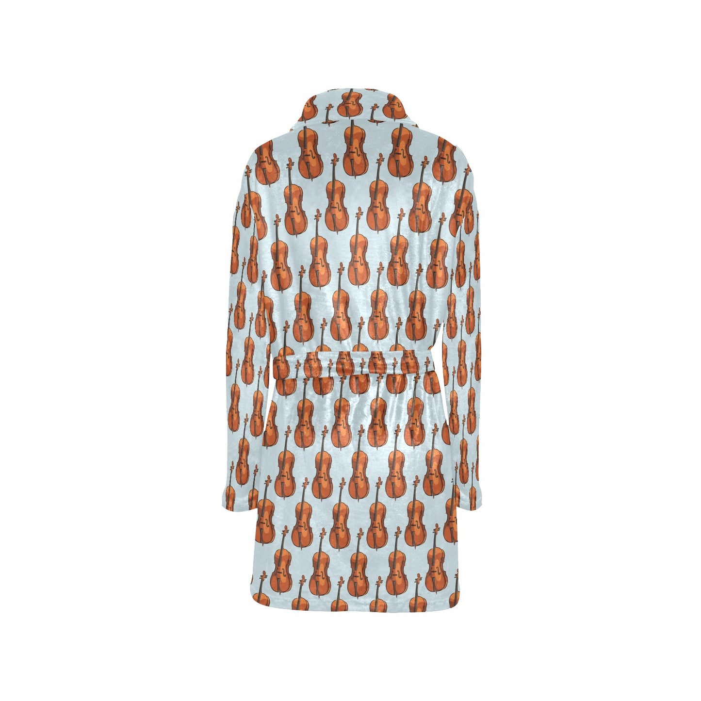 Violin Print Design LKS406 Women's Fleece Robe