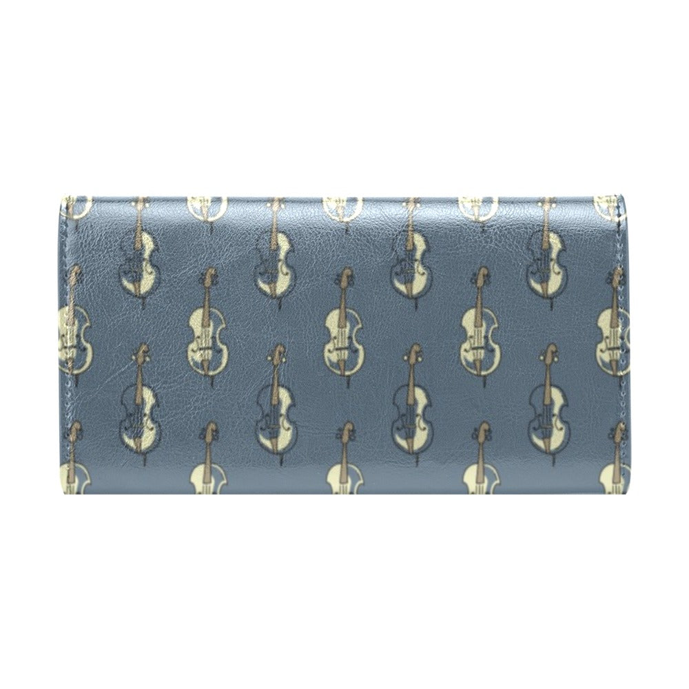 Violin Print Design LKS403 Women's Trifold Wallet