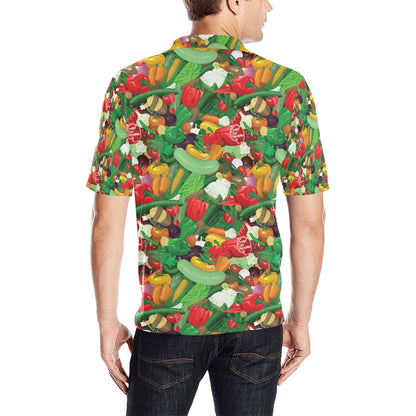 Salad Mix Vegetableprint Design LKS301 Men Polo Shirt