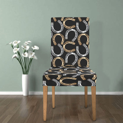 Horseshoe Print Design LKS305 Dining Chair Slipcover
