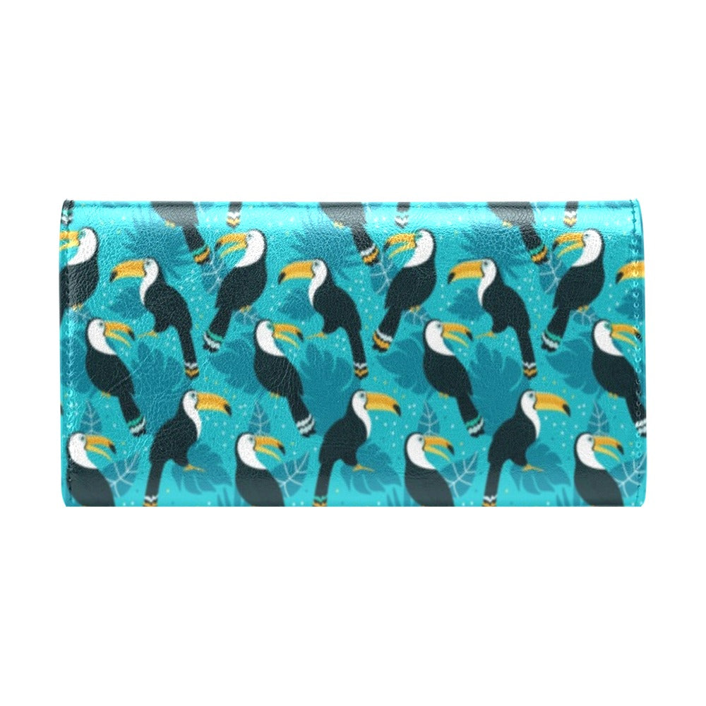 Toucan Parrot Pattern Print Women's Trifold Wallet