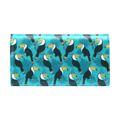 Toucan Parrot Pattern Print Women's Trifold Wallet