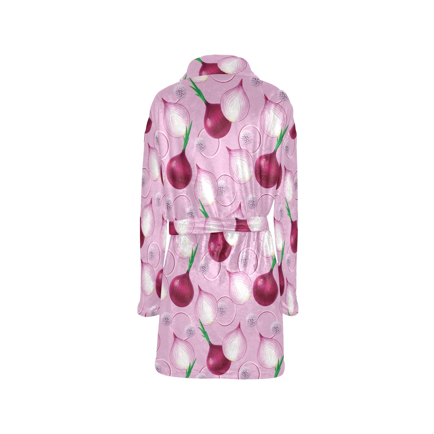 Onion Pattern Print Design A01 Women's Fleece Robe
