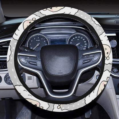 Sheep Print Design LKS401 Steering Wheel Cover with Elastic Edge