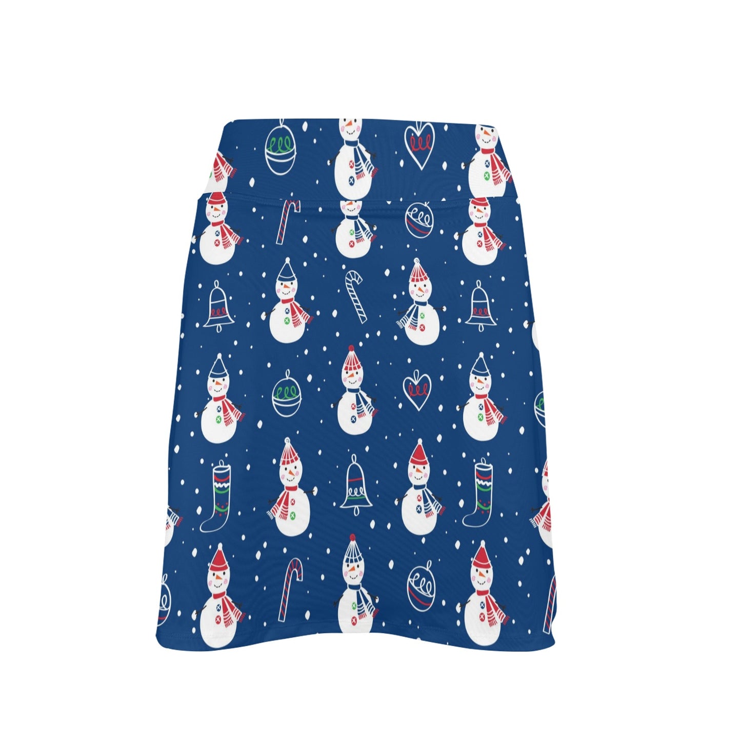 Snowman Print Design LKS306 17" Golf & Pickleball Skort with Pockets