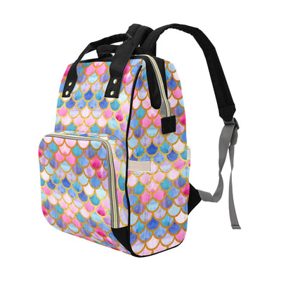 Scales Print Design LKS401 Diaper Bag Backpack