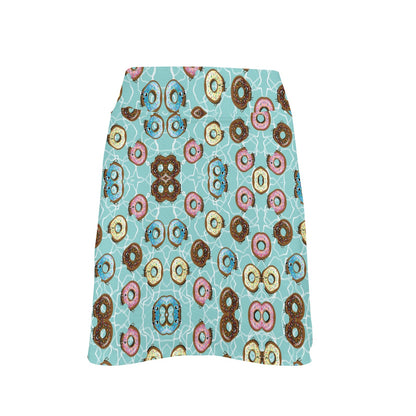 Emoji Donut Print Pattern 17" Golf & Pickleball Skort with Pockets