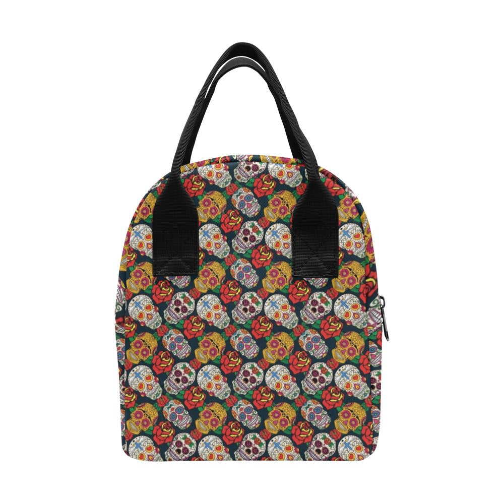 Sugar Skull Print Design LKS306 Insulated Lunch Bag