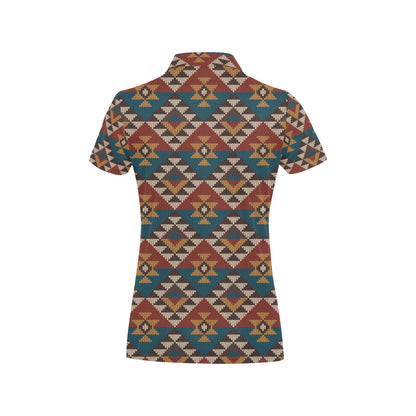 Knit Aztec Tribal Women's Polo Shirt