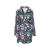 Sugar Skull Print Design LKS308 Women's Fleece Robe