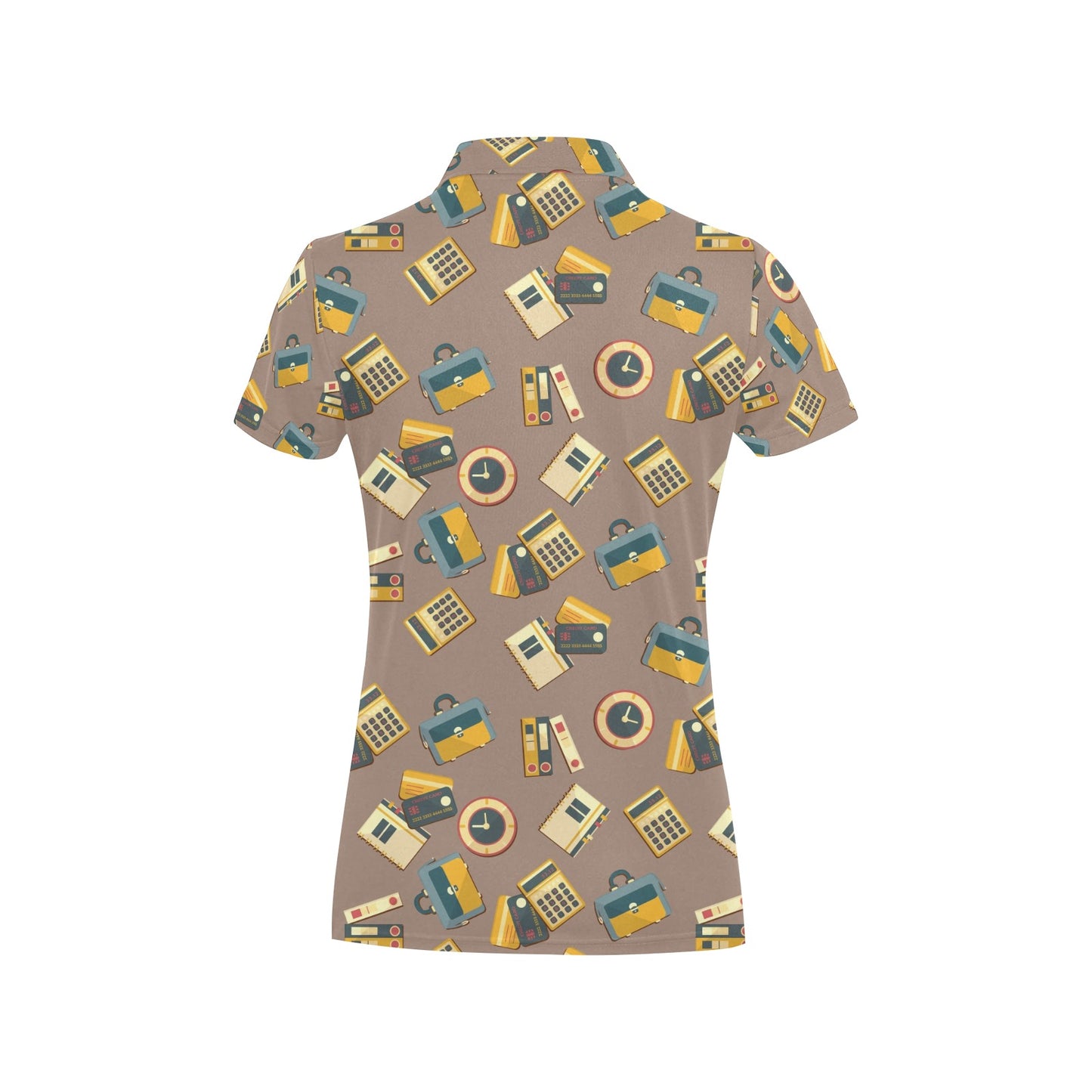 Accounting Financial Pattern Print Design 03 Women's Polo Shirt