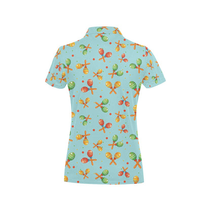 Maracas Print Design LKS402 Women's Polo Shirt