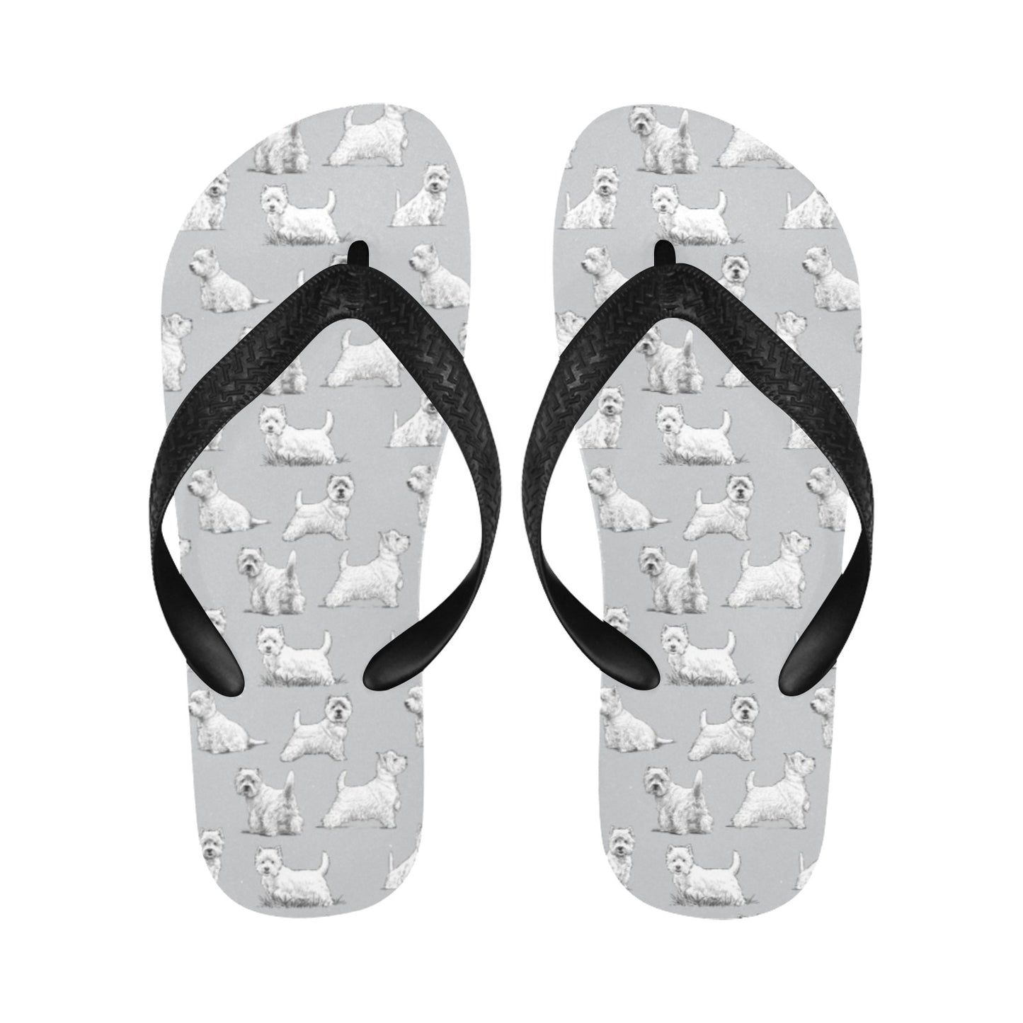 Scottish Terriers Print Design LKS3011 Flip Flops