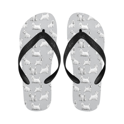 Scottish Terriers Print Design LKS3011 Flip Flops