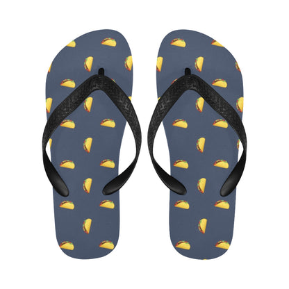 Taco Print Design LKS305 Flip Flops