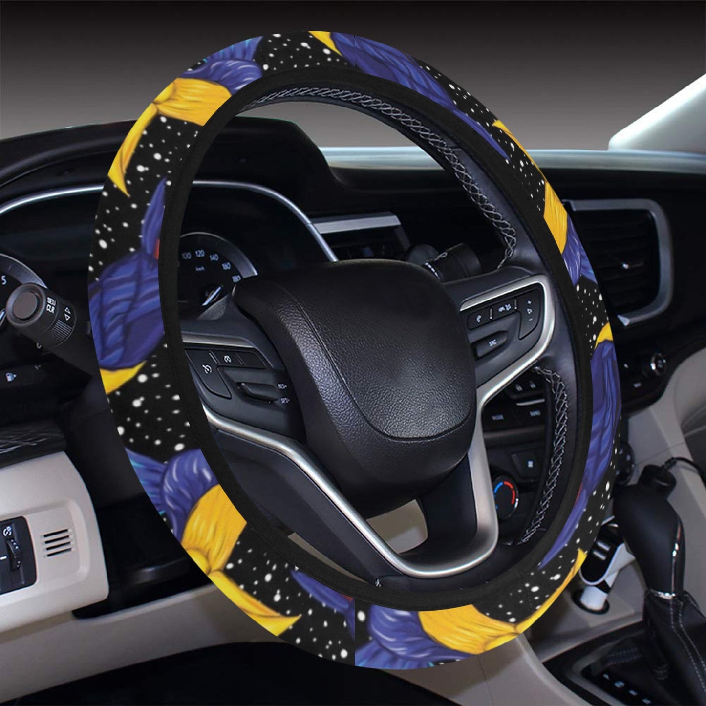 Toucan Print Design LKS307 Steering Wheel Cover with Elastic Edge