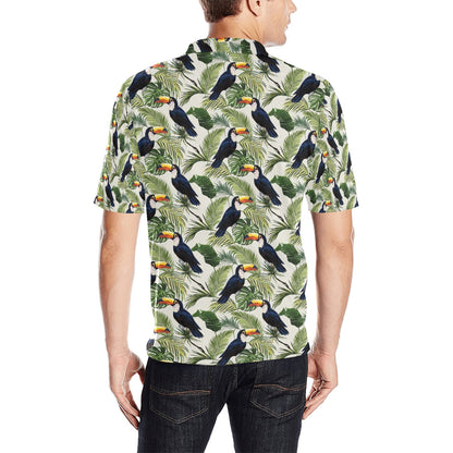 Toucan Print Design LKS308 Men Polo Shirt