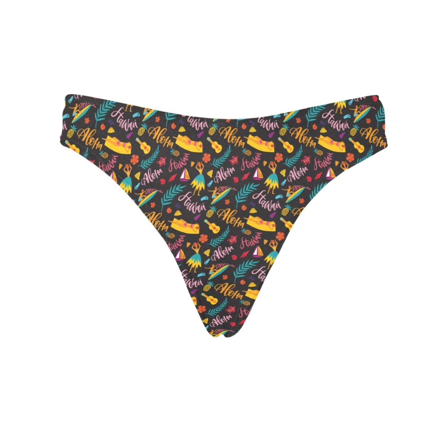 Aloha Hawaii Summer Design Themed Print Women's Thongs