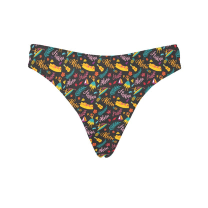 Aloha Hawaii Summer Design Themed Print Women's Thongs