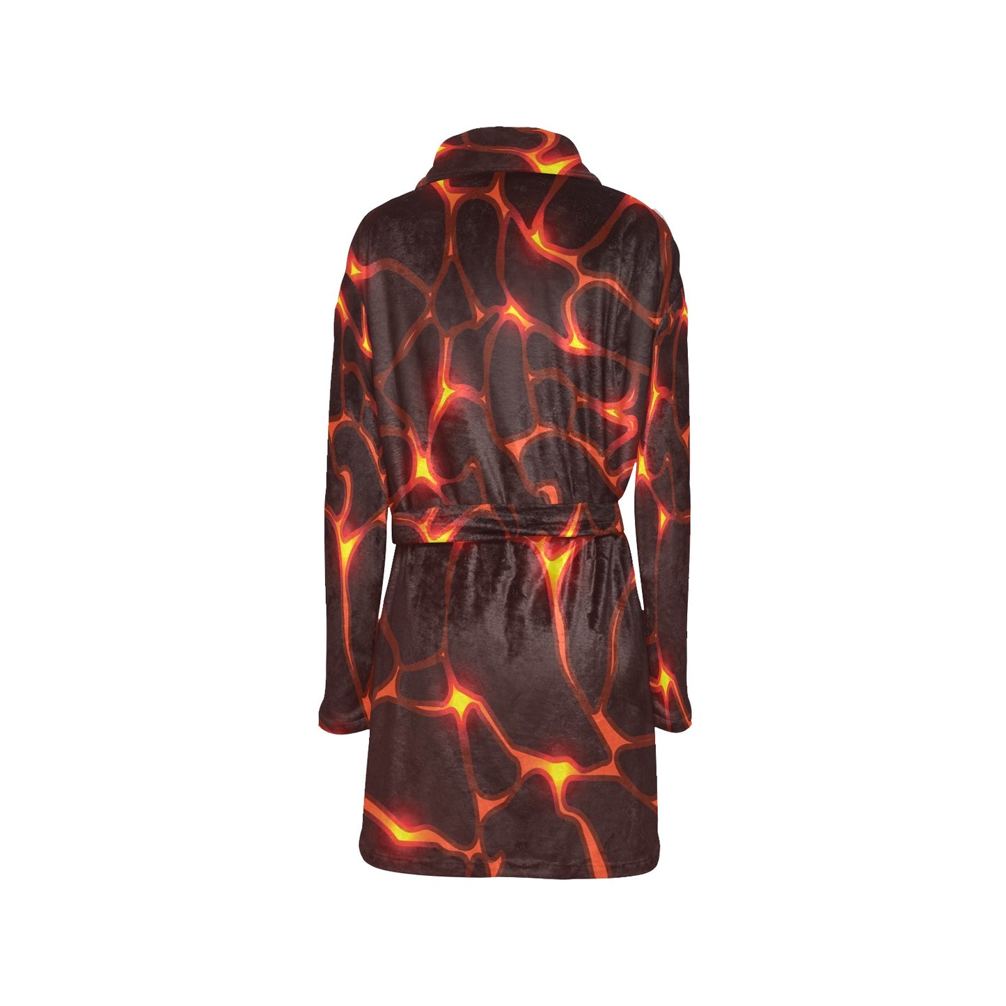Lava Pattern Print Design 02 Women's Fleece Robe