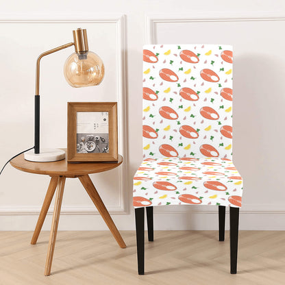 Salmon Steak Print Design LKS303 Dining Chair Slipcover