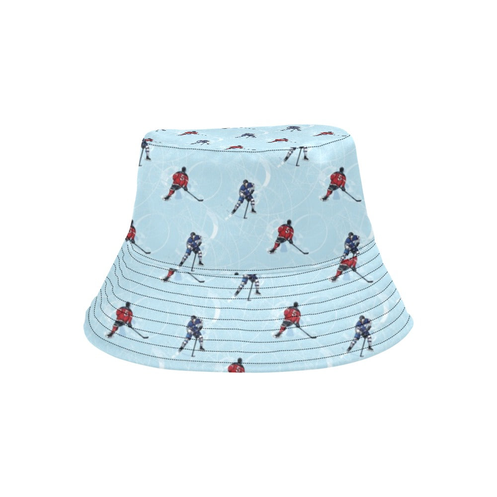 Hockey Player Print Design LKS302 Unisex Bucket Hat