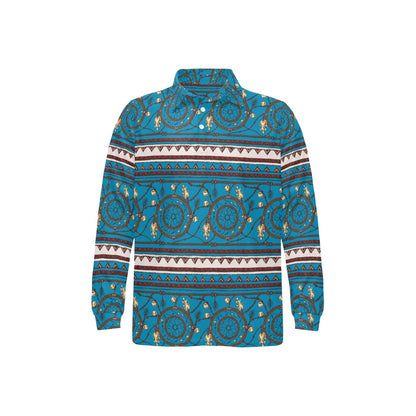 Dream catcher aztec Long Sleeve Polo Shirt For Men's