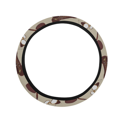 Steampunk Hat Print Design LKS301 Steering Wheel Cover with Elastic Edge