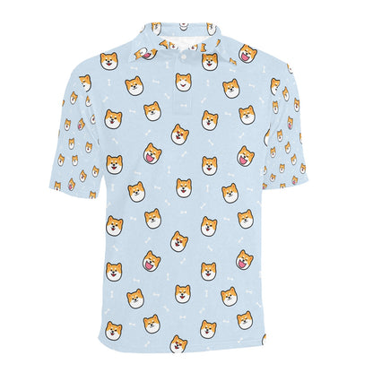 Shiba Inu Print Design LKS3012 Men Polo Shirt