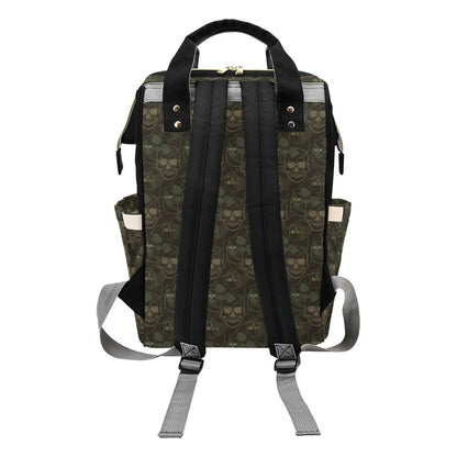 Skull Camo Style Print Design LKS308 Diaper Bag Backpack