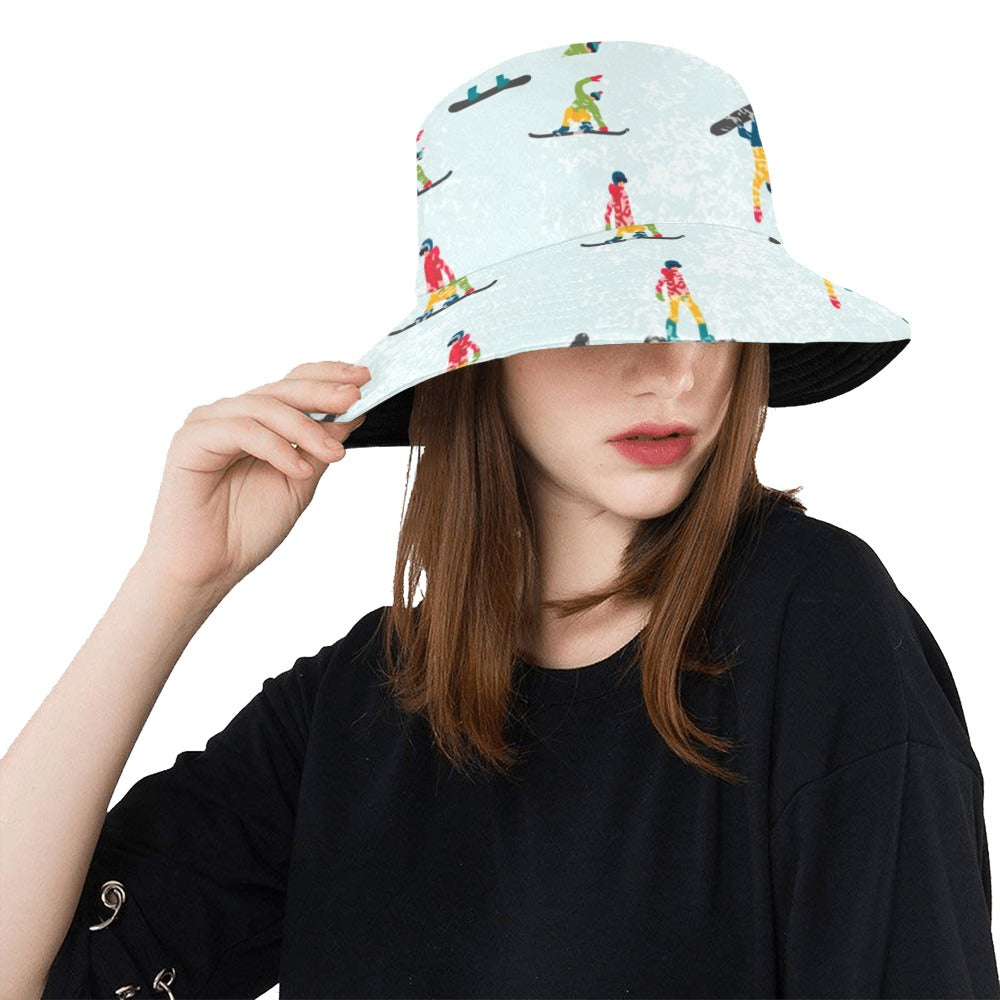 Snowboard Print Design LKS304 Unisex Bucket Hat