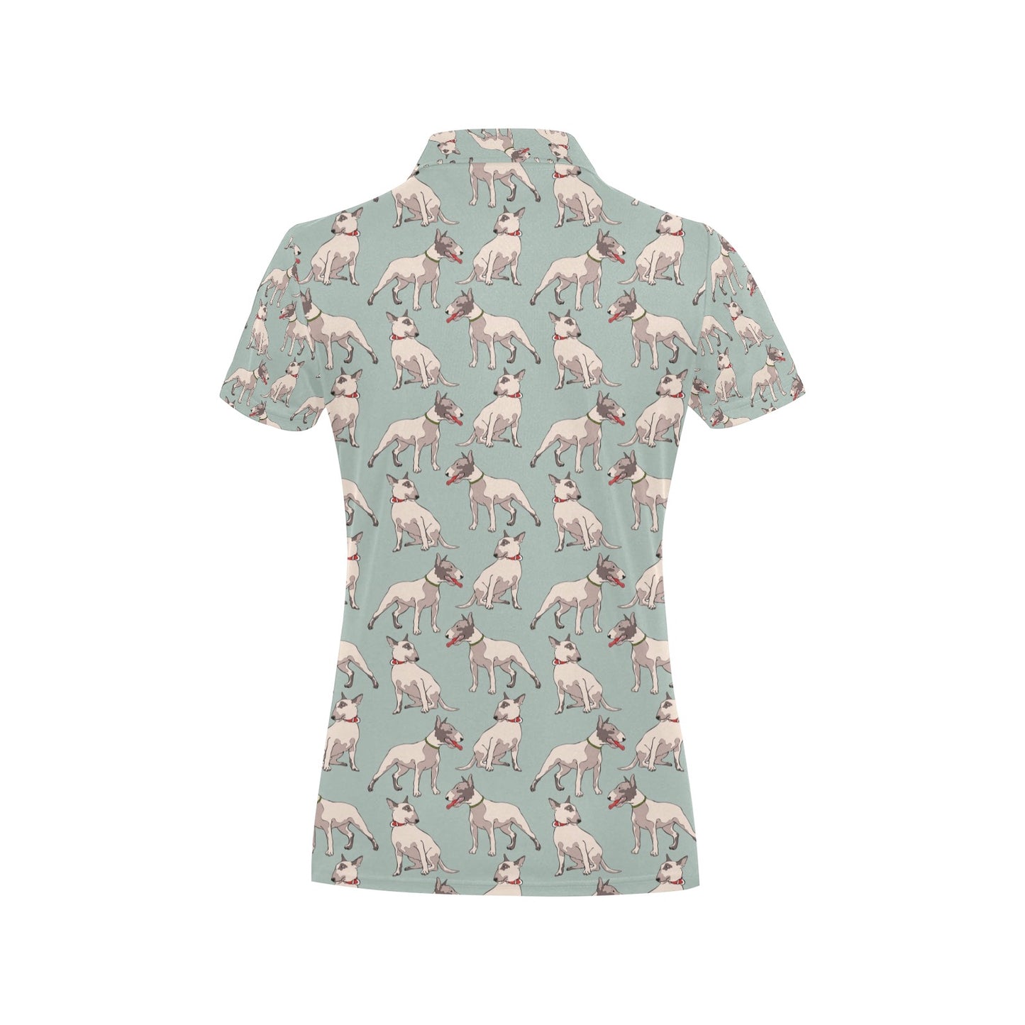 Bull Terrier Cute Print Pattern Women's Polo Shirt