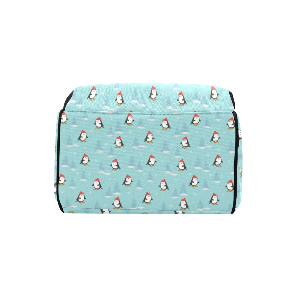 Ski Penguin Print Design LKS304 Diaper Bag Backpack