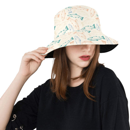 Salmon Fish Print Design LKS305 Unisex Bucket Hat