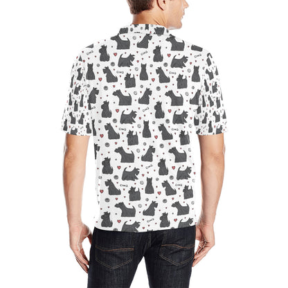 Scottish Terriers Print Design LKS3015 Men Polo Shirt