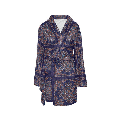 Bandana Print Design LKS3012 Women's Fleece Robe