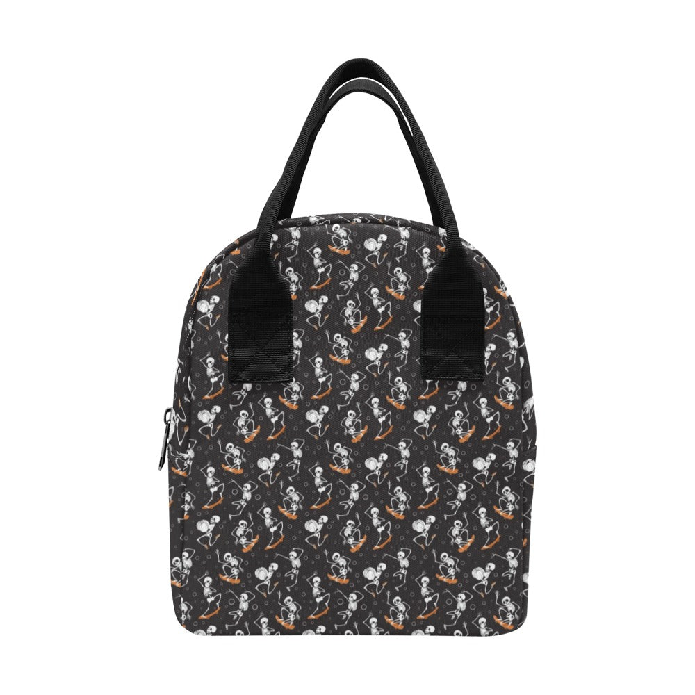 Skateboard With Skeleton Print Design LKS303 Insulated Lunch Bag