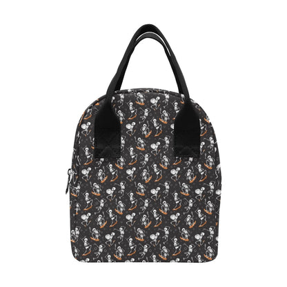 Skateboard With Skeleton Print Design LKS303 Insulated Lunch Bag