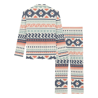 Tribal Aztec vintage pattern Women's Long Pajama Set