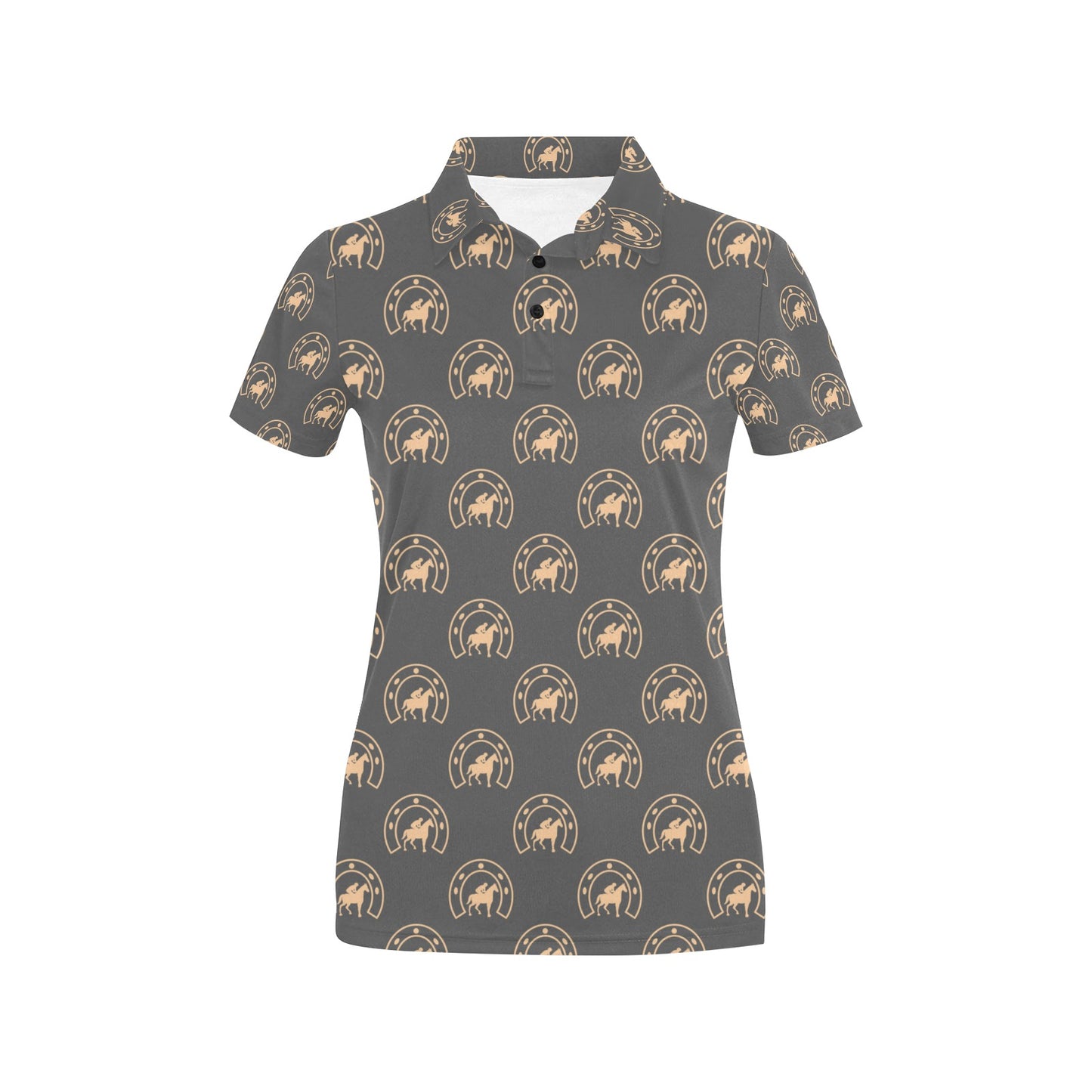Horseshoe Print Design LKS306 Women's Polo Shirt