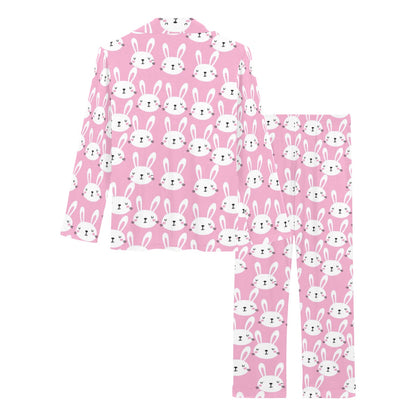 Rabbit Print Design LKS401 Women's Long Pajama Set