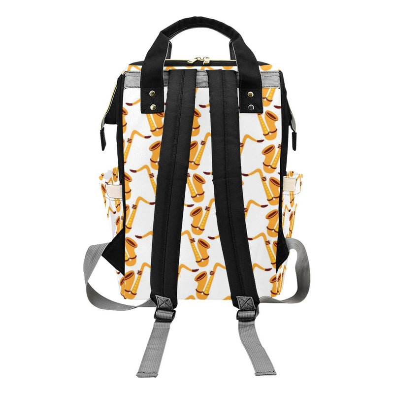 Saxophone Print Design LKS404 Diaper Bag Backpack