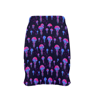 Jellyfish Neon Print 17" Golf & Pickleball Skort with Pockets