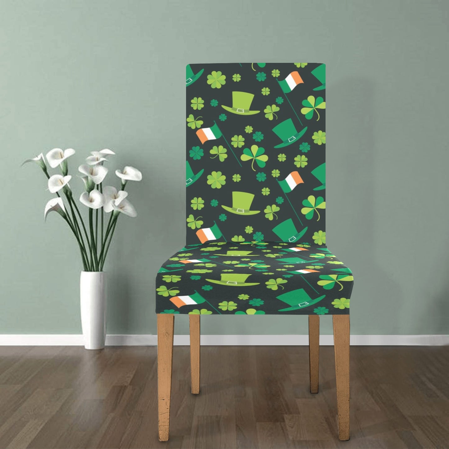 Shamrock Saint Patrick's Day Print Design LKS304 Dining Chair Slipcover