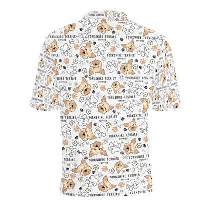 Yorkshire Terriers Print Design LKS308 Men Polo Shirt