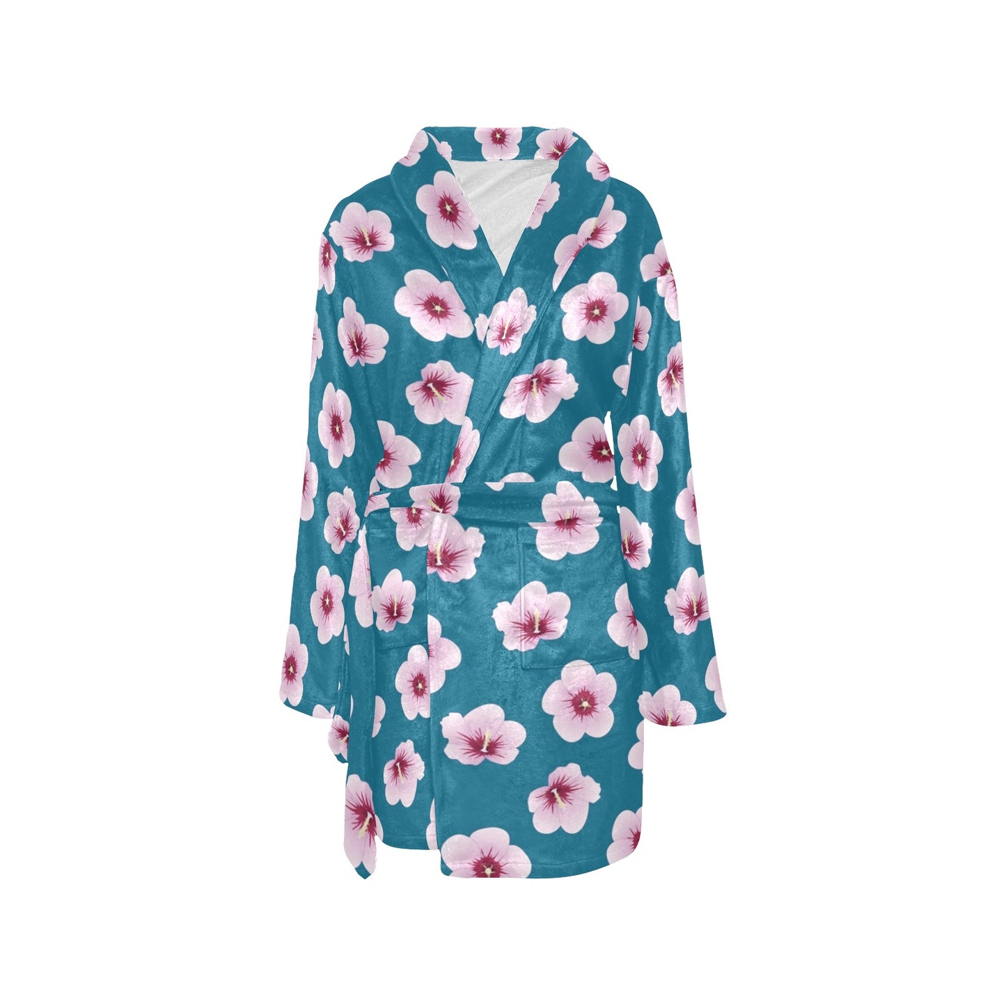 Cherry Blossom Pattern Print Design CB08 Women's Fleece Robe