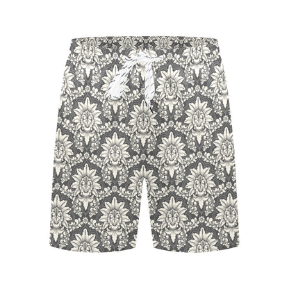 Damask Elegant Print Pattern Men's Swim Trunks Beach Shorts