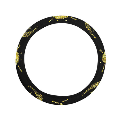 Sun Moon Print Design LKS304 Steering Wheel Cover with Elastic Edge