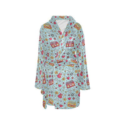 Hippie Print Design LKS307 Women's Fleece Robe