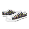 Skateboard Print Design LKS304 Women's White Low Top Shoes